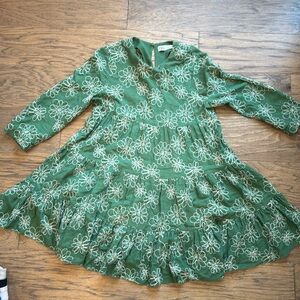 Green dress with flowers